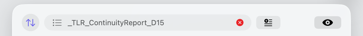 The Media Sync Tool Continuity Notes clip logging screen with clear red remove button next to the imported CSV file name.