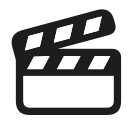 Clapperboard icon.